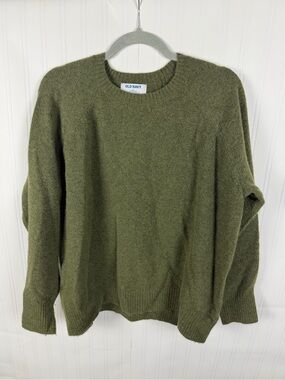 Old Navy Men's Olive Crewneck Sweater - Classic Knit